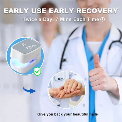 LED-Lasergerät zur Behandlung von Nagelpilz zur Reinigung von Onychomykose, USB-Aufladung, 905 nm, Infrarotlicht, 470 nm, blaues Licht, Nagelstudio